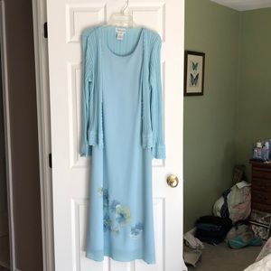 Full length spring dress.